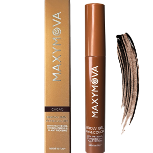 MAXYMOVA Brow Gel Cacao – оцветяващ гел за вежди в тъмен кафяв нюанс за плътен и дефиниран поглед