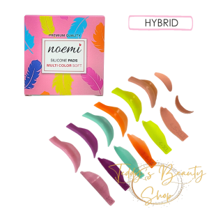 Noemi Multi Color Soft Silicone Pads – Ултра меки хибридни ролки за горни и долни мигли (Микс от 7 чифта)